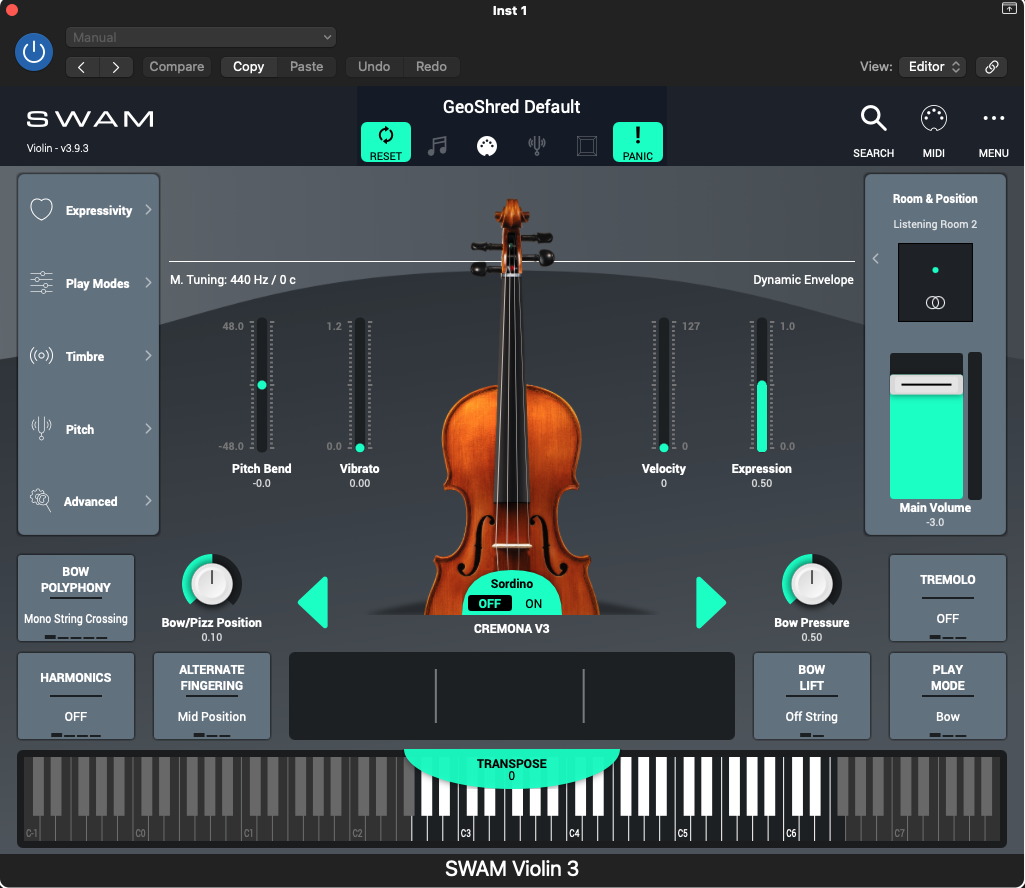 Audio Modelling Swam Violin v3